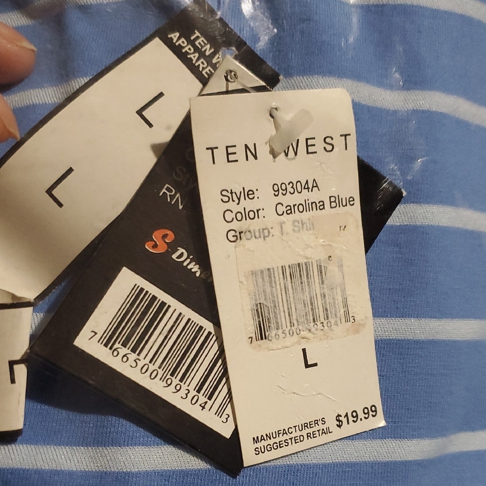 Men's Striped Crew Collar T-Shirt - Picture 8 of 12